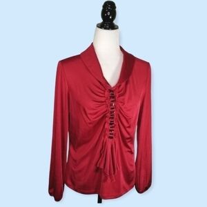 Vintage Amanda Collection Women's Top Various Sizes Red Polyester Knit